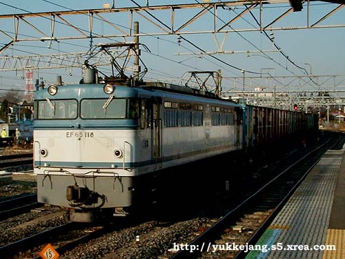EF65118の牽くコンテナ列車